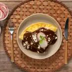 Crepes de ovo com mole