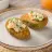 Breaded avocados with Russian salad