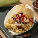 Esquites with Grasshoppers