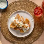 Pressed chicharrón tacos