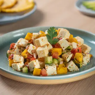 Panela Cheese Ceviche with Mango