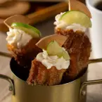 Churros filled with lemon pie  