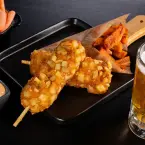 Cheese Skewers with Chorizo  