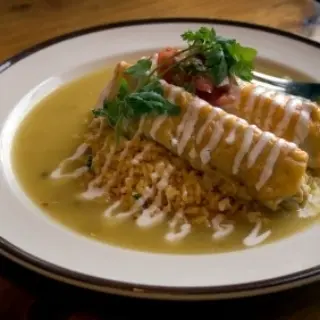 Cuitlacoche Crepes with Poblano Sauce